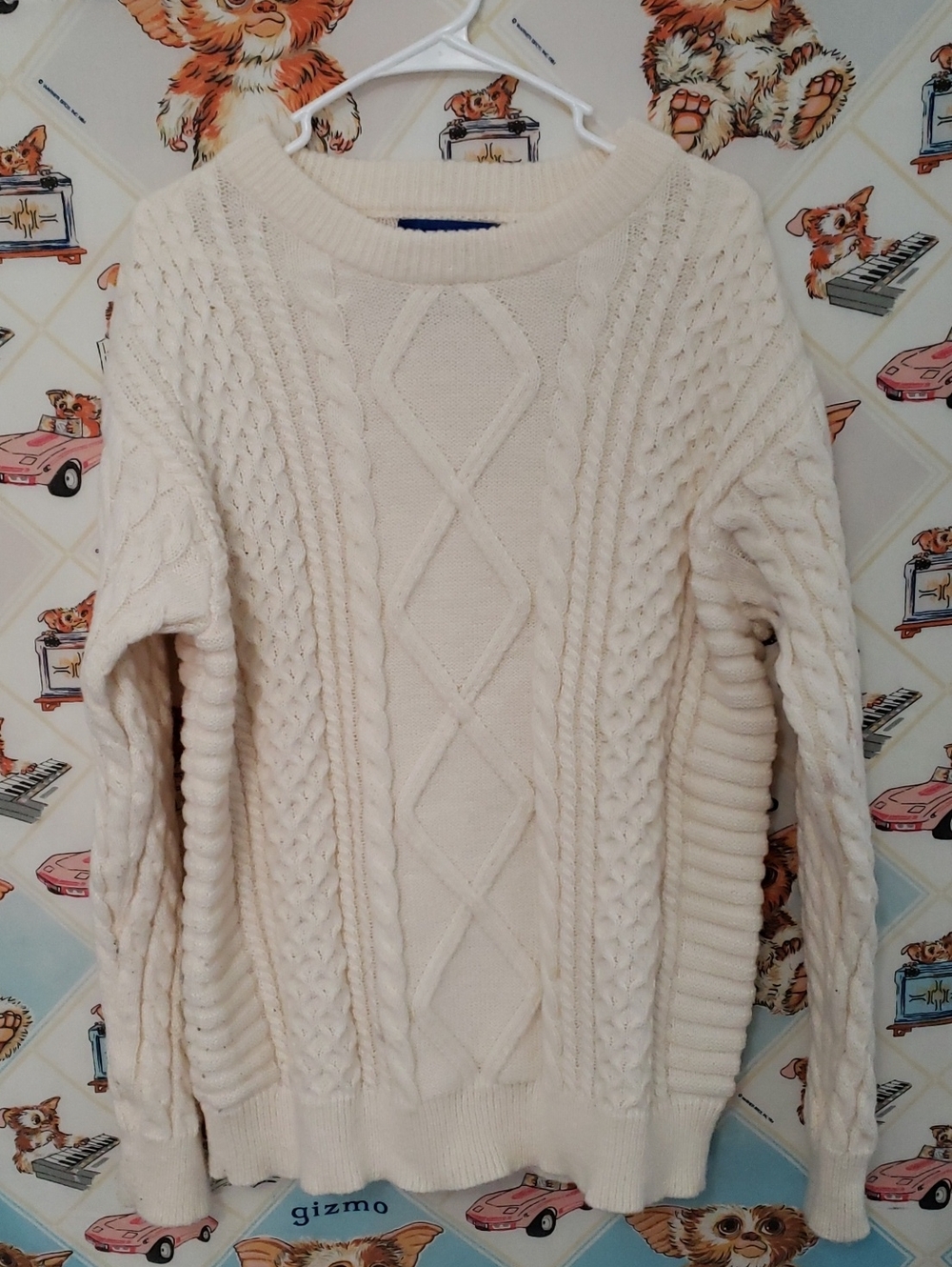 Aelfric Eden Cream Ribbed Knit Sweater Size Large